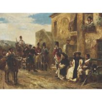 Robert Alexander Hillingford (1828-1904), NEWS FROM THE FRONT LINES, signed lower right, 18 x 24 in