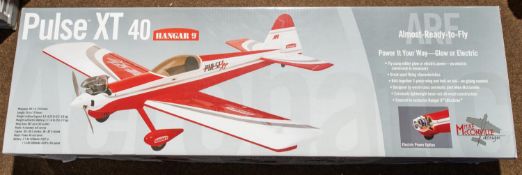 A Horizon Hobby Hanger 9 Pulse XT40 ARF radio controlled aircraft with 1651mm wingspan. Body in wood