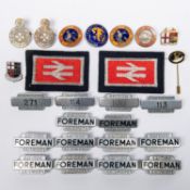 20x British Railways staff, etc badges. Including; 10x British Railways Foreman badges. 4x chrome