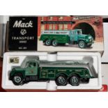 10 First Gear 1:34 scale Trucks. 1960 Model B-61 Mack Tandem Axle Tractor with Lowboy Trailer,