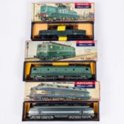 3x French Hornby ACHO HO gauge SNCF locomotives for 2-rail running. A Co-Co electric pantograph
