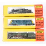 3 Hornby Minitrix N Gauge locomotives. A B.R. Britannia class 4-6-2 tender locomotives, Boadicea