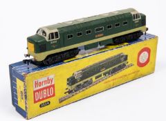 A Hornby Dublo BR Deltic Class 55 Co-Co diesel locomotive, St. Paddy D9001, in two-tone green livery