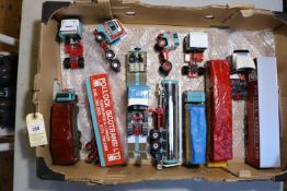 7 Corgi Trucks. Ex Display Models. All in Pollock red & blue livery. ERF EC10 Tractor Unit with