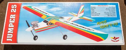 A Seagull Models Jumper 25 radio controlled aircraft with 1390mm wingspan. Body in wood and