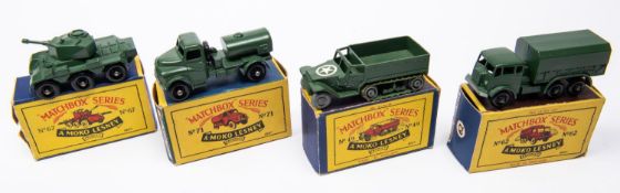 4 Matchbox Series. No. 49 M3 Personnel Carrier. In military green with white bonnet star and