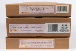 3 Britains sets. The Parachute Regiment - 10 pieces (5190). The Honourable Artillery Company - 8