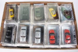 A collection of 100 plus D'Agostini magazine issue James Bond vehicles, including multiples.