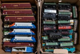 A quantity of OO gauge Freight Rolling Stock. Including High Capacity Bogie Tank Wagons - Phillips
