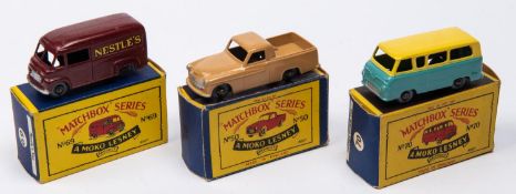 3 Matchbox Series. No.50 Commer Pick-Up. An example in pale brown with black base and metal