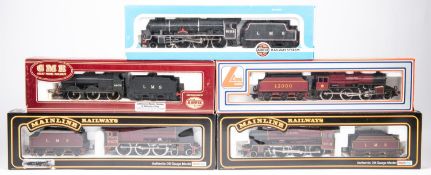 5x OO gauge railway LMS tender locomotives by Mainline Railways, Airfix, GMR and Lima. Including;