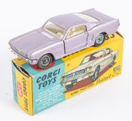 Corgi Toys Ford Mustang Fastback 2+2 (320). In metallic lilac with cream interior, example with