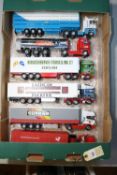 6 Corgi Trucks. Ex-Display Models. A Renault Tractor Unit with a Livestock Trailer. In Stewart