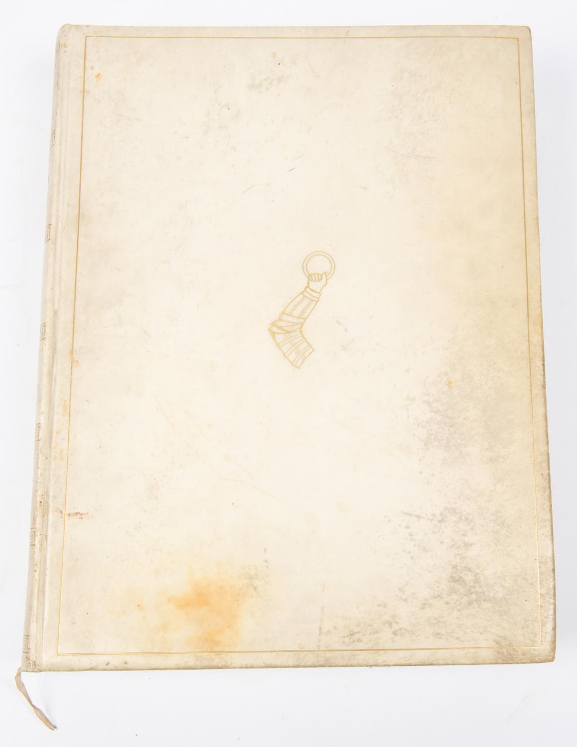 A large vellum covered deluxe volume "Napoleon, texte tire de la Campagne de Russie 1812" by General - Image 2 of 3