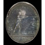 Dunfirmline Volunteers: an oval struck medal, 52x42mm, obverse a standing rifleman, legend "Best