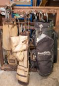23 various golf clubs: set of 5 Wilson irons (nos 3,4,5,6 and 8), with plated steel shafts; 4 "The