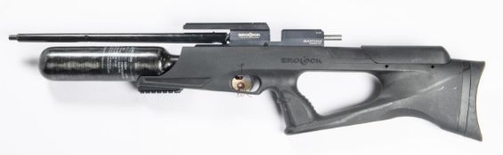 A .22" Brocock Bantam Sniper HR pre charged pneumatic air rifle, number NC1987, with matt black