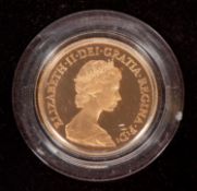Elizabeth II AV proof sovereign 1981, Brilliant Uncirculated, in Royal Mint case of issue. £300-340