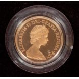 Elizabeth II AV proof sovereign 1981, Brilliant Uncirculated, in Royal Mint case of issue. £300-340