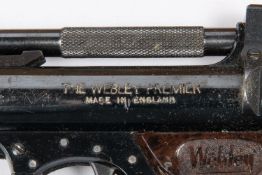 A .22" Webley Premier "D" series air pistol, number 1406, with brown plastic grips. GWO & clean
