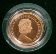 Elizabeth II AV proof sovereign 1980, Uncirculated in Royal Mint case of issue (tiny nick to