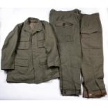 A WWII Swedish Infantry ORs jacket, dated 1941, also 2 pairs of similar trousers. VGC (3) £40-45
