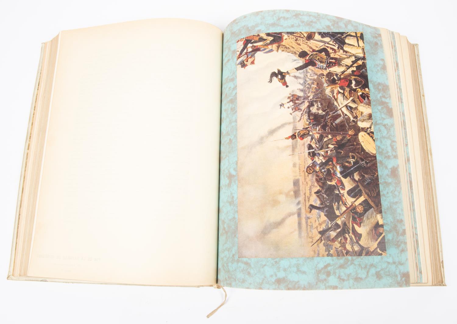 A large vellum covered deluxe volume "Napoleon, texte tire de la Campagne de Russie 1812" by General - Image 3 of 3