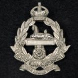 A white metal cap badge of the 4th and 5th Battalions the East Lancashire Regiment, with South
