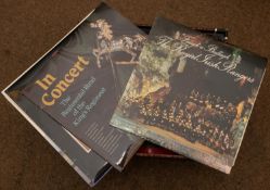 Over 200 LP gramophone records of military bands, in their colourful sleeves. Average GC £30-50
