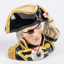A Royal Doulton Lord Nelson character jug, 7", modelled by Stanley James Taylor c 1993. VGC £30-40