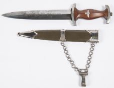 A Third Reich NPEA Leader's dagger with post 1941 Eickhorn mark, the hilt having aluminium mounts