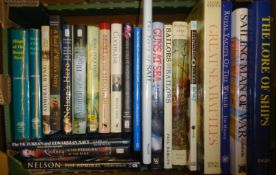 27 books on sailing ships, the navy in the age of sail, Nelson, Trafalgar, etc, mostly hardback with