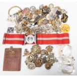 Approximately 2½ lbs (1.2kg) weight of military cap badges, trade badges, a few collar badges,