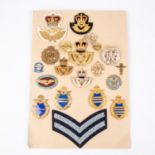 Post 1953 RAF insignia: Medical Branch officer's cap badge, officer's beret badge, WO's cap and