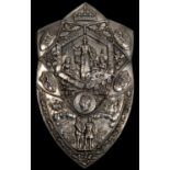 The Elcho Challange Shield AD 1862 shooting award, the title in sexagonal panel surrounded by