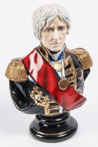 A Michael Sutty Fine China bust of Nelson, in uniform with decorations, number 148 of a limited
