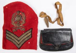 A pre 1923 RMLI Colour Sergeant/Gymnastics Instructor bullion embroidered on scarlet arm badge,
