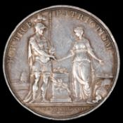 Birmingham Loyal (Volunteers) Association 1802, silver struck medal 48mm, obverse Roman warrior