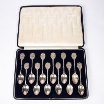 National and Provincial Bank Rifle Club prize teaspoons in HM silver (Sheffield 1922 to 1924)