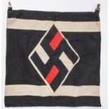 A Third Reich single sided banner, with applied device of the National Socialist Students' League on