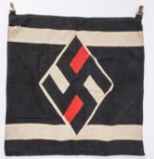 A Third Reich single sided banner, with applied device of the National Socialist Students' League on