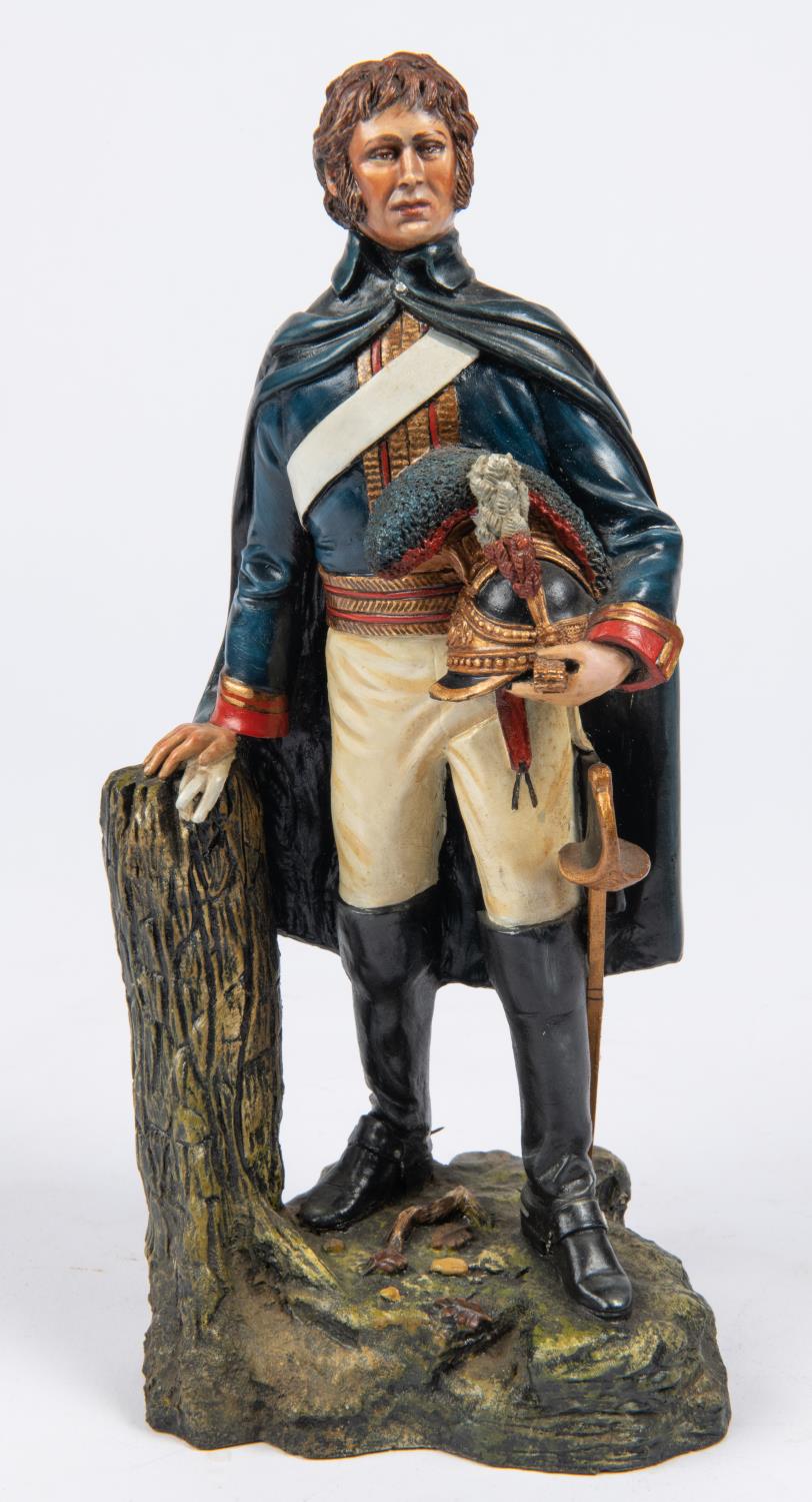 A resin figurine of a Royal Horse Guard 1815, 9½"; another of a French Napoleonic Dragoon, 10½"; - Image 2 of 8