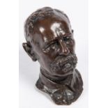 A bronze bust of Lord Roberts, signed "Elkington & Co. Ltd, Copyright 1900", height 5". GC £80-150