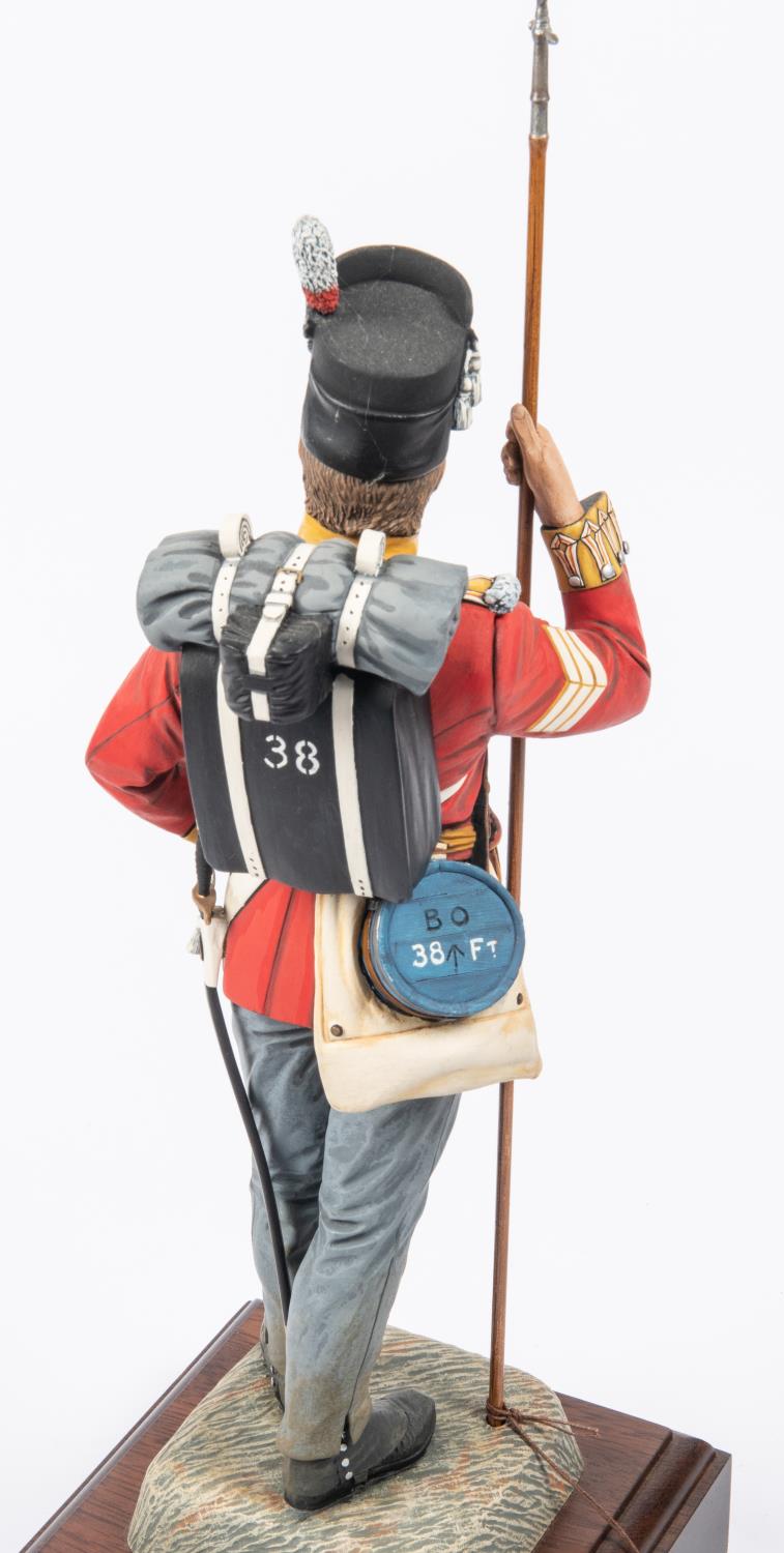A good Charles Stadden figurine of an Infantry Officer of a Welsh Regiment c 1760 13½"; also a - Image 3 of 3