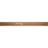 A 19th century wooden cavalry lance, 109" (9'1") overall, with small flattened diamond section head,