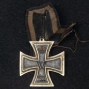 A Prussian 1870 Iron Cross, 2nd class, with integral horizontal loop and no ring suspender, sewn
