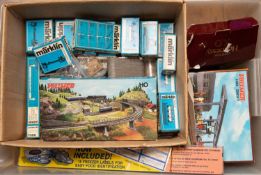 A quantity of Marklin HO gauge German and Continental outline railway, track sections and