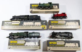 5x Wrenn Railways OO gauge locomotives. A BR Class 8F 2-8-0 tender loco, 48073, in unlined black