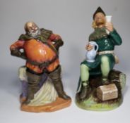 4x Royal Doulton figurines. Falstaff (HN2054). Bluebeard (HN2105). Robin Hood (HN2773). Good King