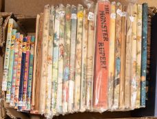 100+ mainly mid-century children's annuals, comic books, Enid Blyton books, etc. Mostly annuals